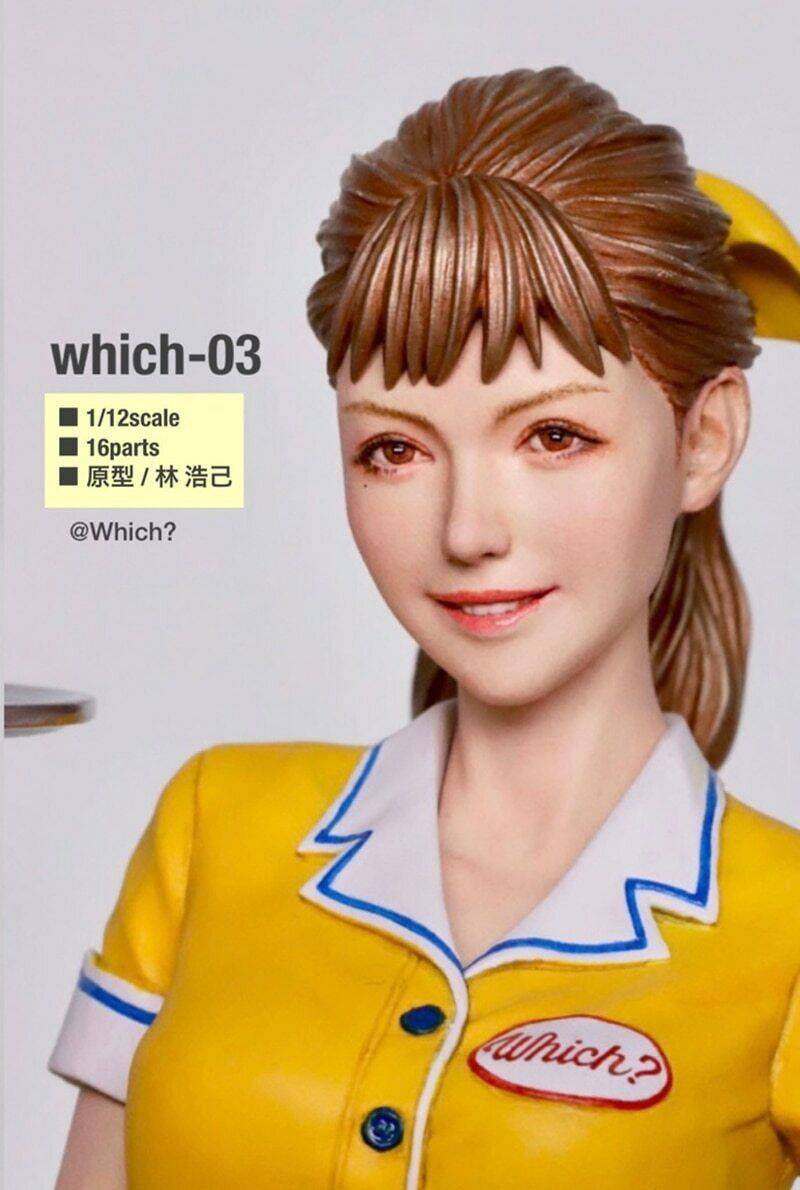 1/12 Resin Model Kit Modern Beautiful Girl Waitress Unpainted - Model-Fan-Store