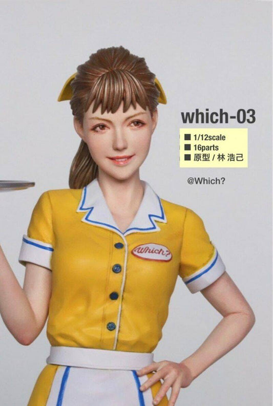 1/12 Resin Model Kit Modern Beautiful Girl Waitress Unpainted - Model-Fan-Store