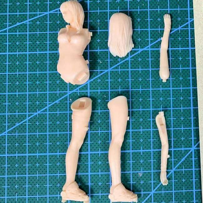 1/20 Resin Model Kit Modern Asian Beautiful Girl Driver Unpainted - Model-Fan-Store