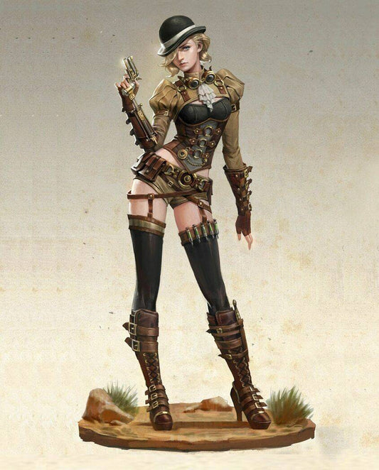 1/24 75mm Resin Steampunk Model Kit Beautiful Girl Unpainted XXX - Model-Fan-Store