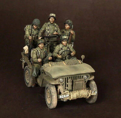 1/35 5pcs Resin Model Kit US Army Soldiers Normandy (no Car) WW2 Unpainted - Model-Fan-Store