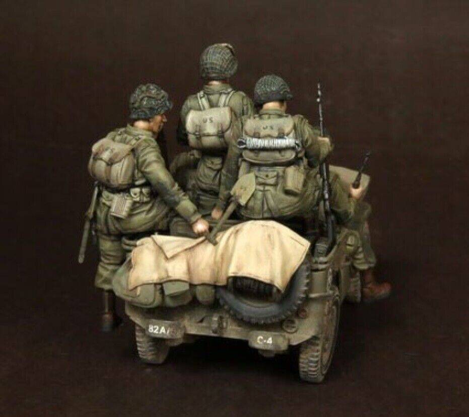 1/35 5pcs Resin Model Kit US Army Soldiers Normandy (no Car) WW2 Unpainted - Model-Fan-Store