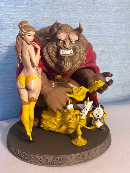 1/35 - 1/12 3D Print Model Kit Nudes Beautiful Girl Beauty and the Beast Unpainted