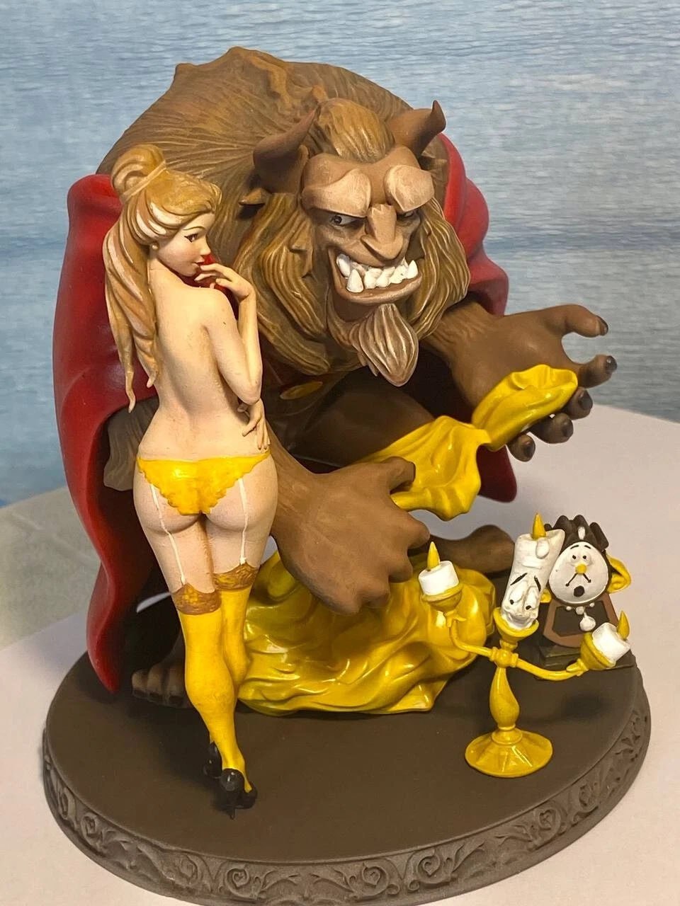 1/35 - 1/12 3D Print Model Kit Nudes Beautiful Girl Beauty and the Beast Unpainted