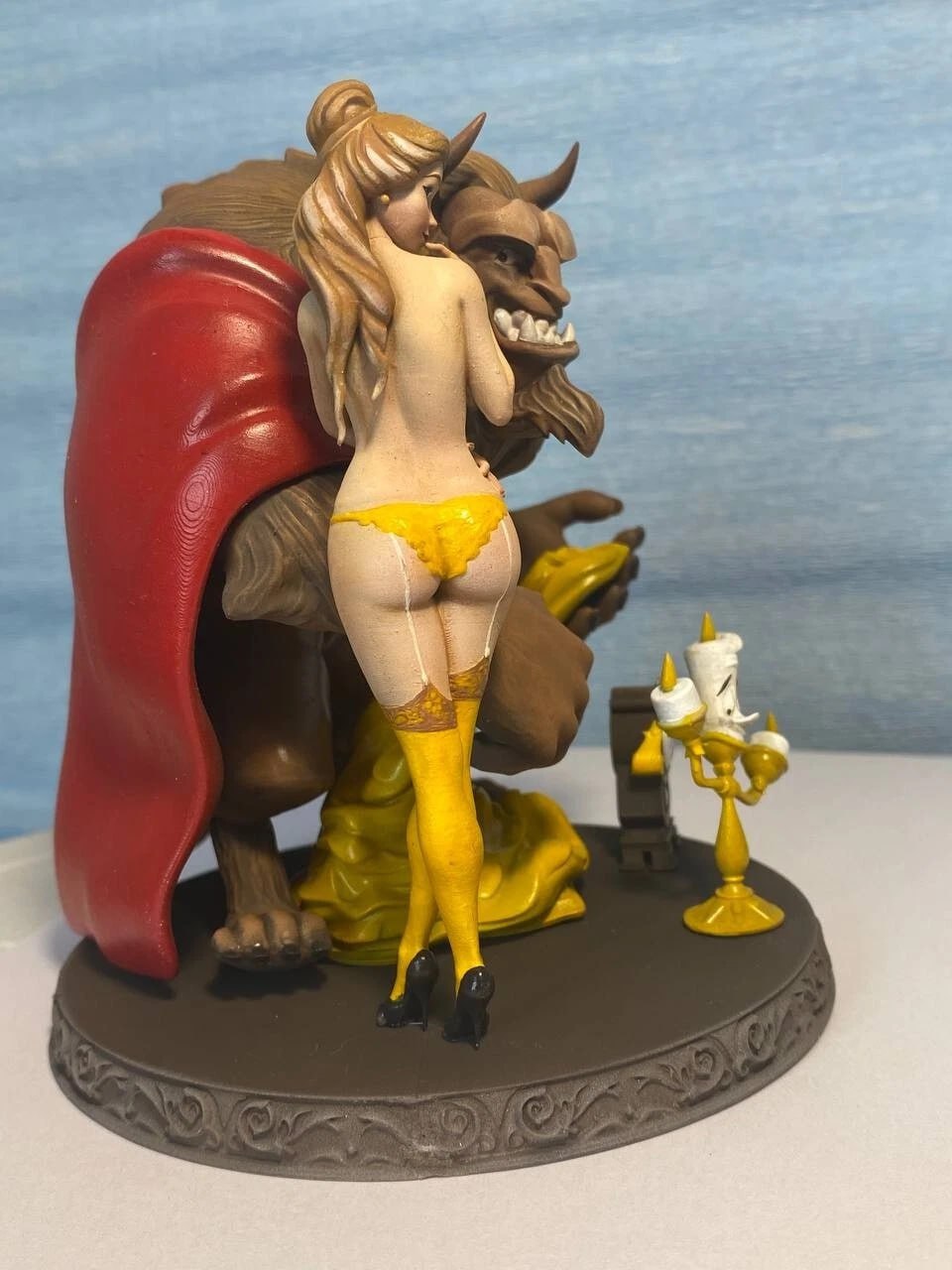 1/35 - 1/12 3D Print Model Kit Nudes Beautiful Girl Beauty and the Beast Unpainted