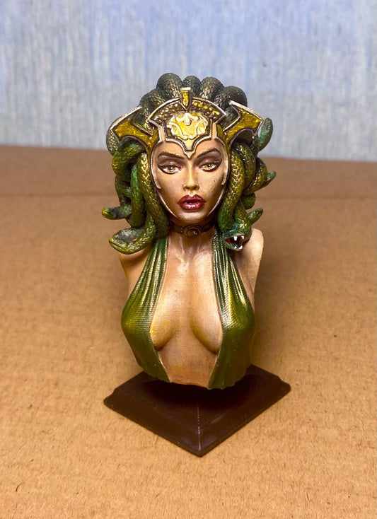 1/20 - 1/6 BUST 3D Print Model Kit Beautiful Girl Medusa Fantasy Unpainted