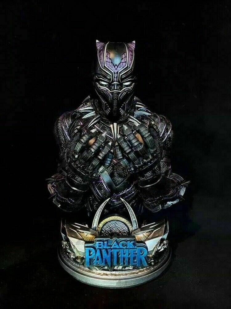 1/2 360mm BUST 3D Print Superhero Model Kit Black Panther Unpainted - Model-Fan-Store