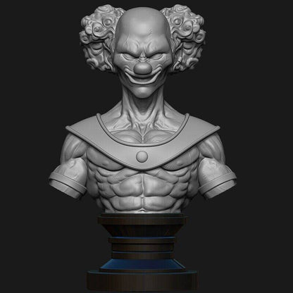 120mm BUST 3D Print Model Kit Evil Clown Unpainted - Model-Fan-Store