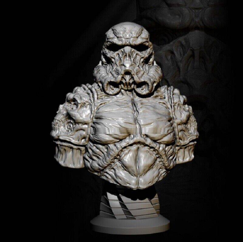 120mm BUST 3D Print Model Kit Star Wars Zombie Stormtrooper Unpainted - Model-Fan-Store