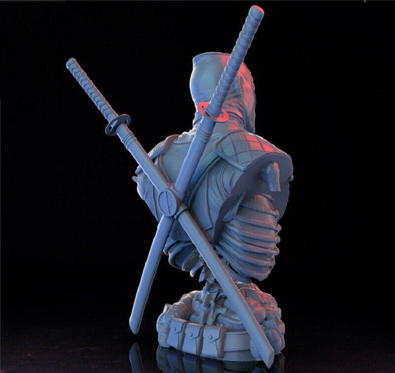 300mm BUST 3D Print Superhero Model Kit Deadpool Unpainted - Model-Fan-Store