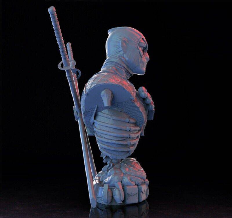 300mm BUST 3D Print Superhero Model Kit Deadpool Unpainted - Model-Fan-Store