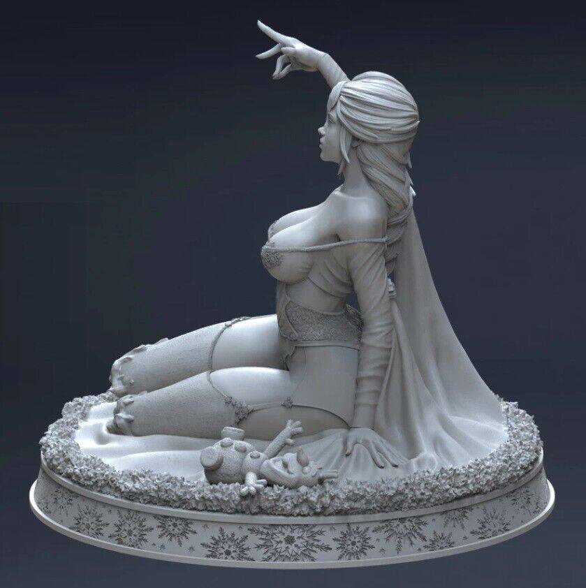 1/6 180mm 3D Print Model Kit Beautiful Girl Frozen Elsa Fantasy Unpainted - Model-Fan-Store