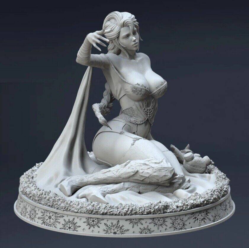 1/6 180mm 3D Print Model Kit Beautiful Girl Frozen Elsa Fantasy Unpainted - Model-Fan-Store