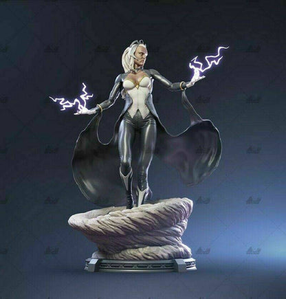 1/6 310mm 3D Print Superhero Model Kit Woman Storm Beautiful Girl Unpainted - Model-Fan-Store