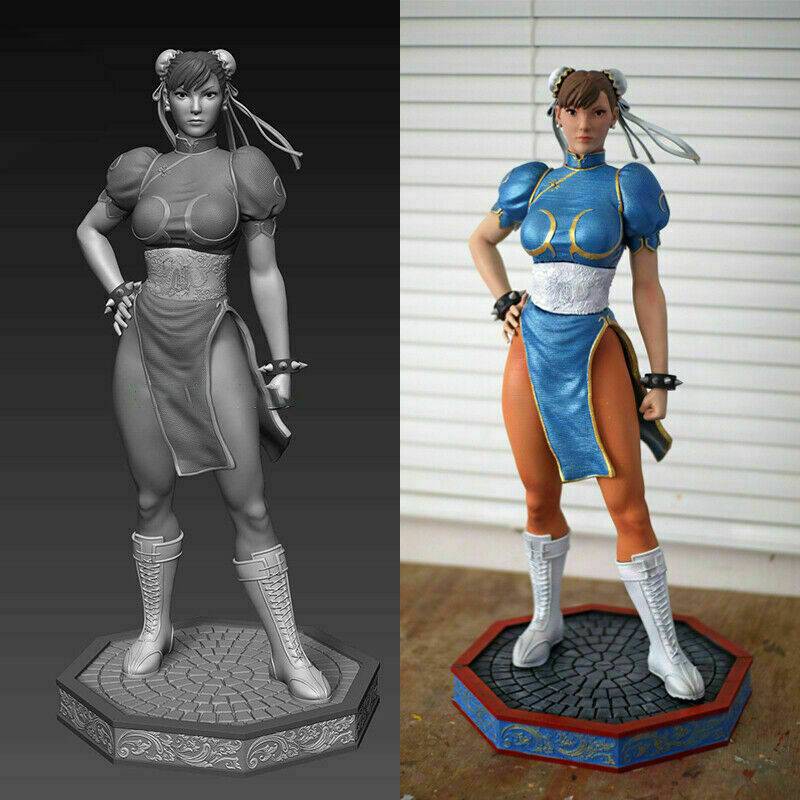 1/6 320mm 3D Print Model Kit Asian Beautiful Girl Fighter Unpainted - Model-Fan-Store