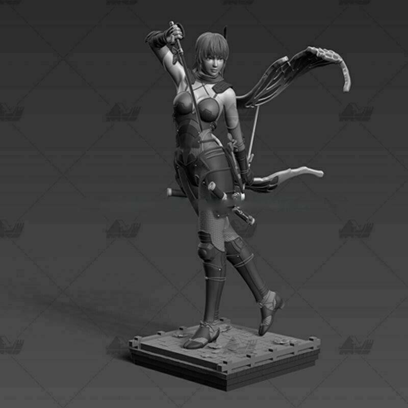 1/6 320mm 3D Print Model Kit Asian Beautiful Girl Woman Fighter Unpainted - Model-Fan-Store