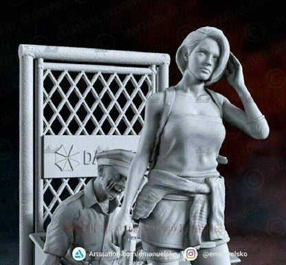 1/6 340mm 3D Print Model Kit Beautiful Girl Woman Resident Evil Unpainted - Model-Fan-Store