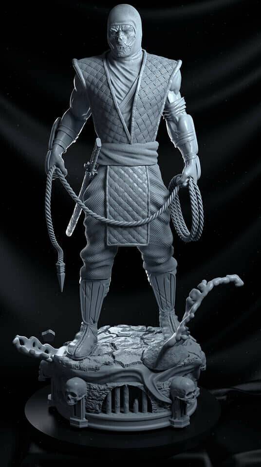 1/6 340mm 3D Print Model Kit Warrior Scorpion Yellow Ninja Ghost Unpainted - Model-Fan-Store