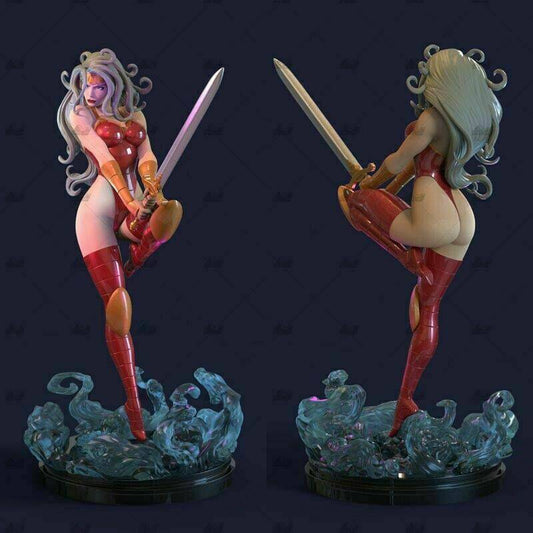 1/6 340mm 3D Print Superhero Model Kit Glory Beautiful Girl Unpainted - Model-Fan-Store