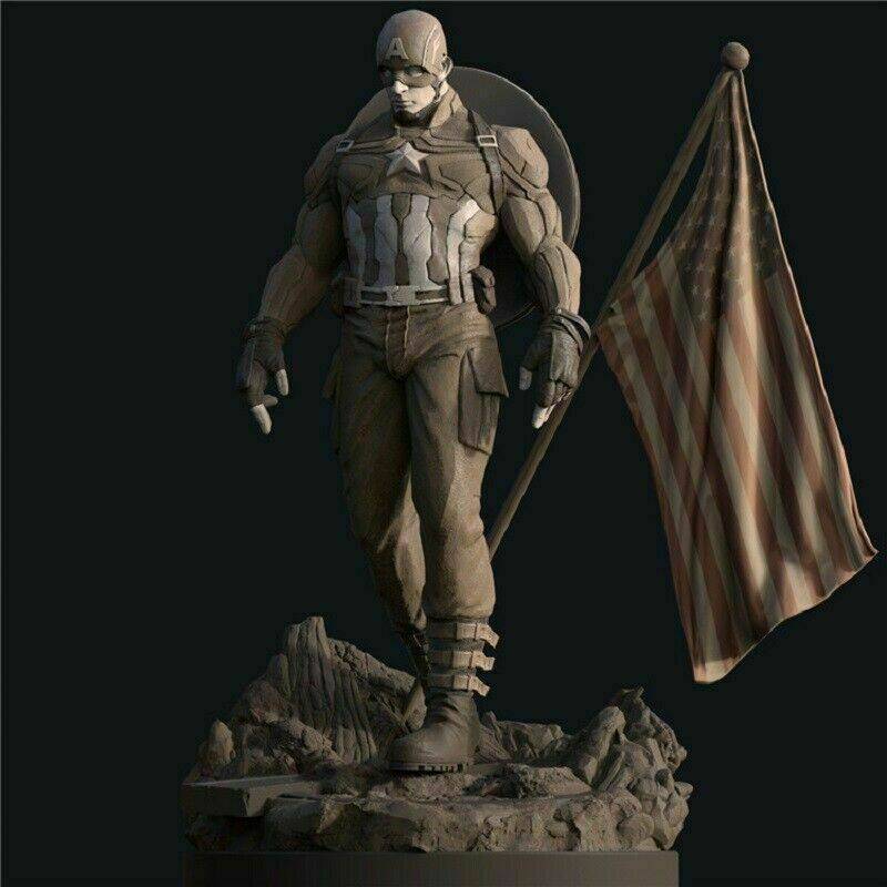 1/6 350mm 3D Print Superhero Model Kit Captain America Unpainted - Model-Fan-Store