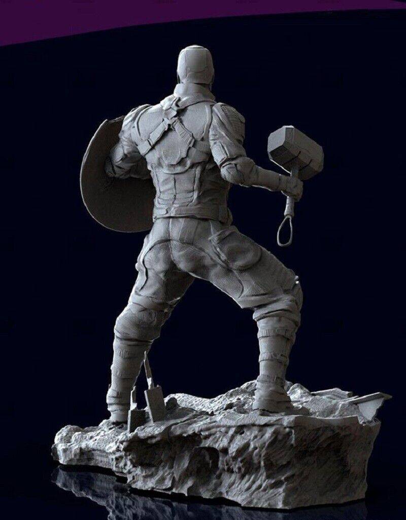 1/6 350mm 3D Print Superhero Model Kit Captain America Unpainted - Model-Fan-Store