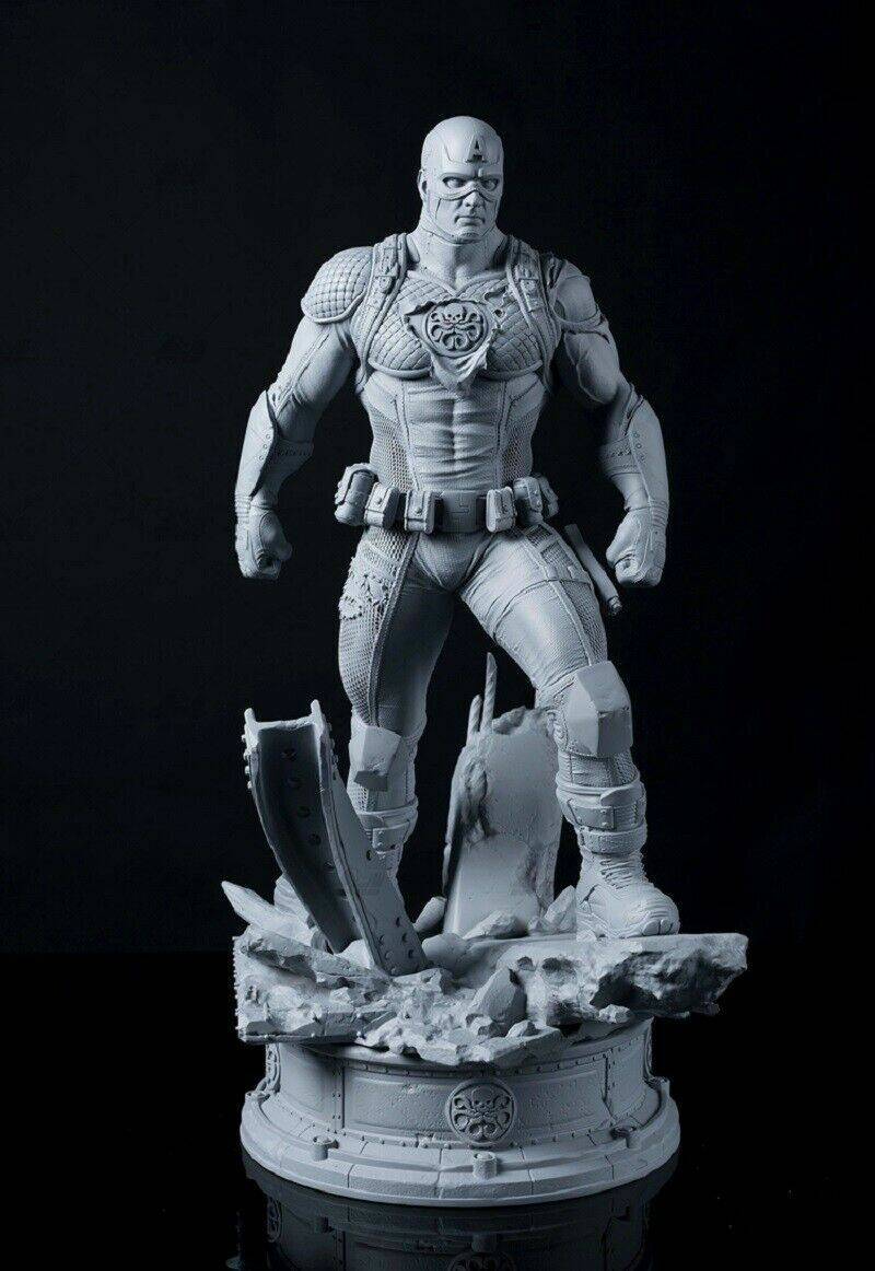 1/6 350mm 3D Print Superhero Model Kit Captain America Unpainted - Model-Fan-Store