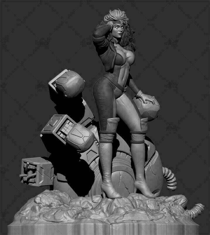 1/6 360mm 3D Print Cyberpunk Model Kit Beautiful Girl Rogue Unpainted - Model-Fan-Store