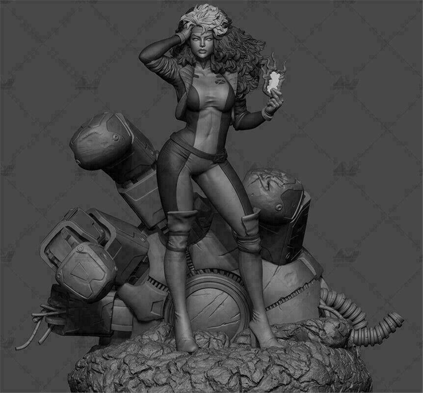 1/6 360mm 3D Print Cyberpunk Model Kit Beautiful Girl Rogue Unpainted - Model-Fan-Store