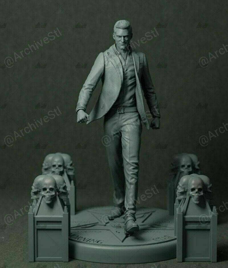 1/6 390mm 3D Print Model Kit Angel Lucifer + 3 Heads Movie Unpainted - Model-Fan-Store