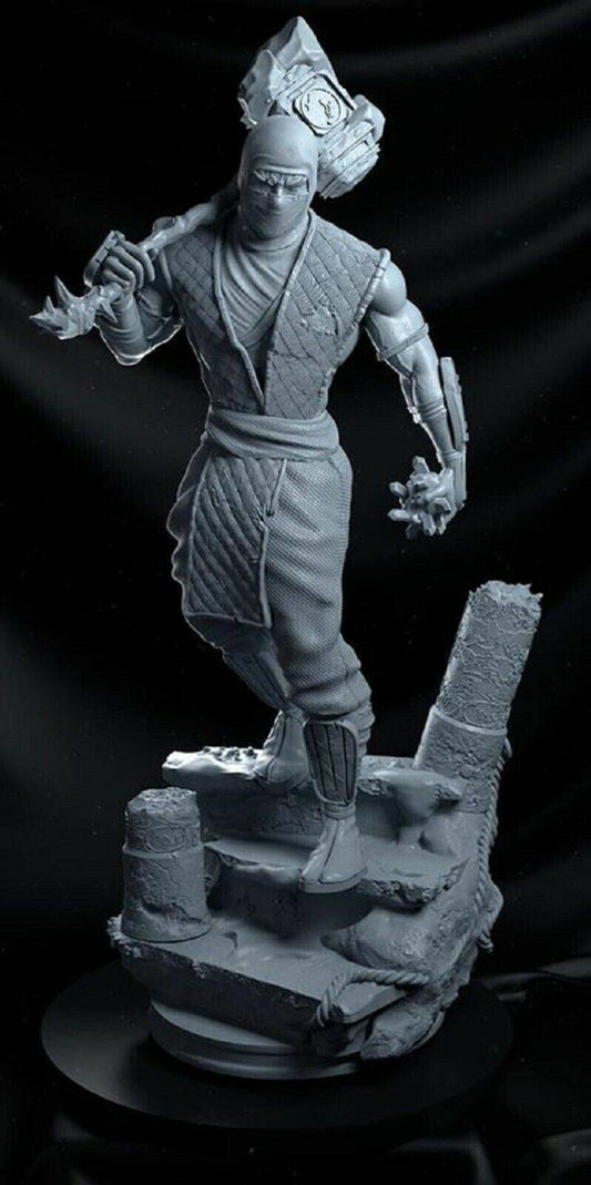 1/6 390mm 3D Print Model Kit Warrior Sub-Zero Blue Ninja Ghost Unpainted - Model-Fan-Store