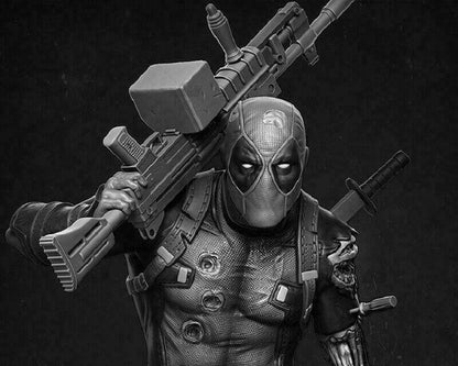 1/6 390mm 3D Print Superhero Model Kit Deadpool Unpainted - Model-Fan-Store