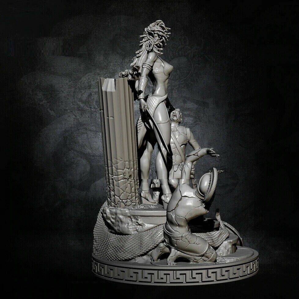 1/6 400mm 3D Print Model Kit Greek Soldiers and Medusa Gorgon Fantasy Unpainted - Model-Fan-Store