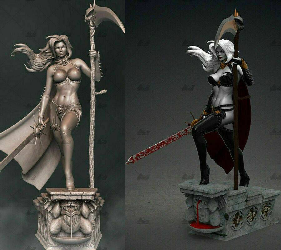 1/6 420mm 3D Print Model Kit Beautiful Girl Woman Death Unpainted - Model-Fan-Store