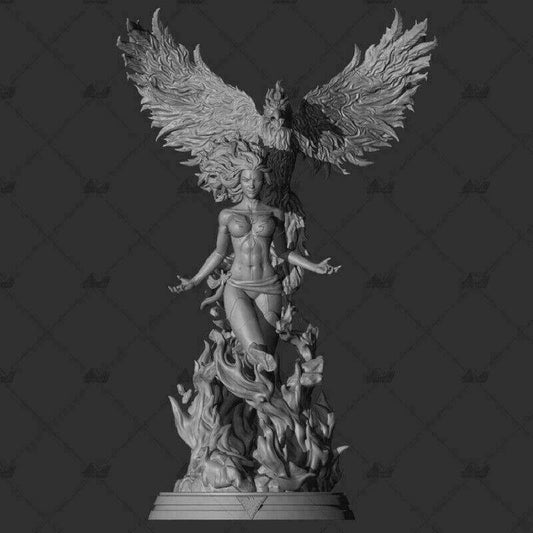 1/6 480mm 3D Print Superhero Model Kit Phoenix Beautiful Girl Unpainted - Model-Fan-Store