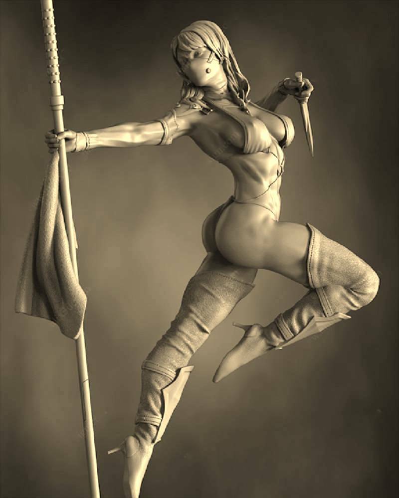 1/6 580mm 3D Print Model Kit Beautiful Girl Serpent Assassin Unpainted - Model-Fan-Store