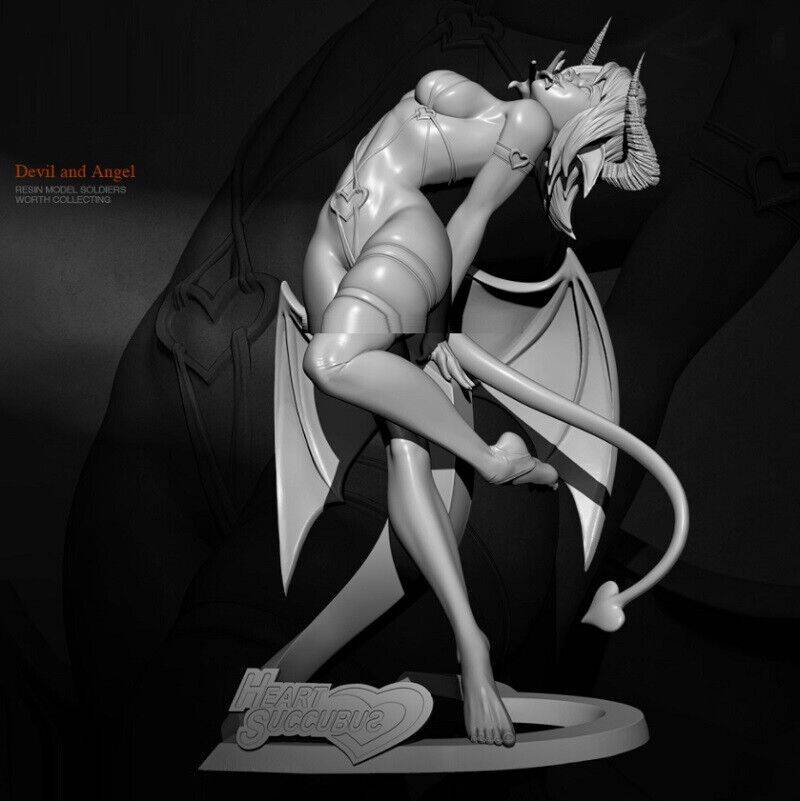 300mm 3D Print Model Kit Beautiful Girl Devil and Angel Succubus Unpainted - Model-Fan-Store