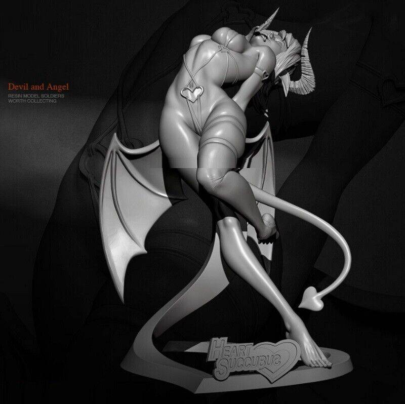 300mm 3D Print Model Kit Beautiful Girl Devil and Angel Succubus Unpainted - Model-Fan-Store