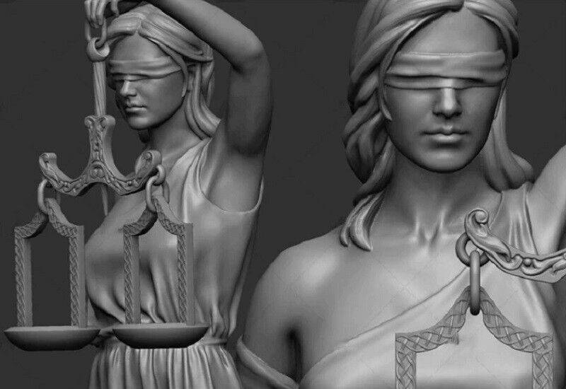 1/8 220mm 3D Print Model Kit Girl Goddess of Balance and Justice Unpainted - Model-Fan-Store