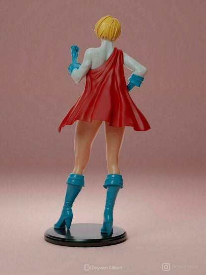 1/8 220mm Resin Superhero Model Kit Powergirl Beautiful Girl Unpainted - Model-Fan-Store