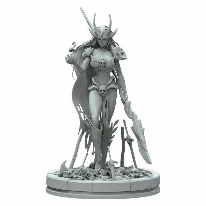 1/8 250mm 3D Print Model Kit Beautiful Girl Woman Warrior Barbarian Unpainted - Model-Fan-Store