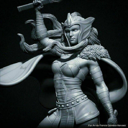 1/8 290mm 3D Print Model Kit Beautiful Girl Woman Warrior Goddess Unpainted - Model-Fan-Store