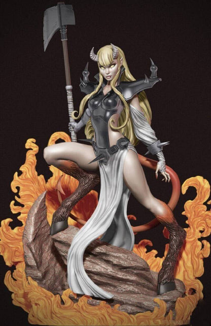 1/8 300mm 3D Print Model Kit Beautiful Girl Woman Succubus Demon Unpainted - Model-Fan-Store