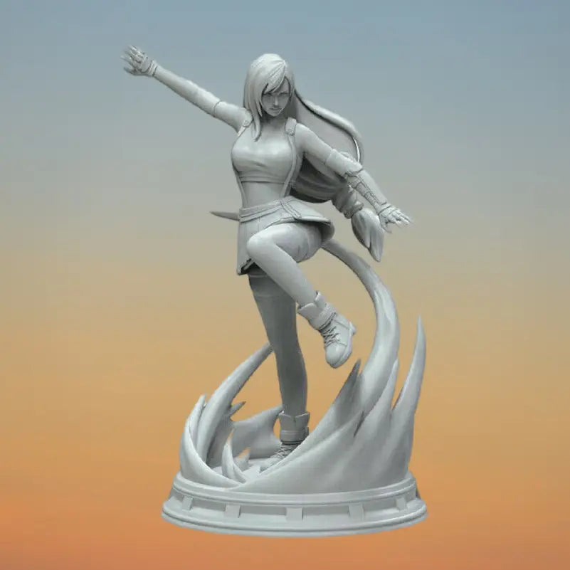 1/6 300mm 3D Print Model Kit Asian Beautiful Girl Fighter Unpainted