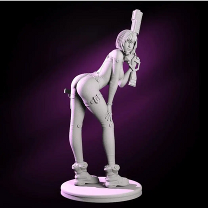 1/10 3D Print Cyberpunk Model Kit Asian Beautiful Girl Spy Unpainted - Model-Fan-Store