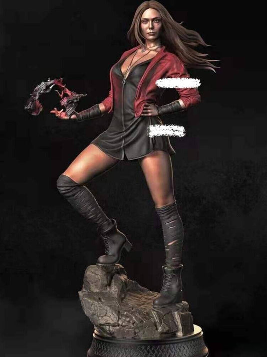 1/4 520mm 3D Print Superhero Model Kit Wanda Beautiful Girl Unpainted - Model-Fan-Store