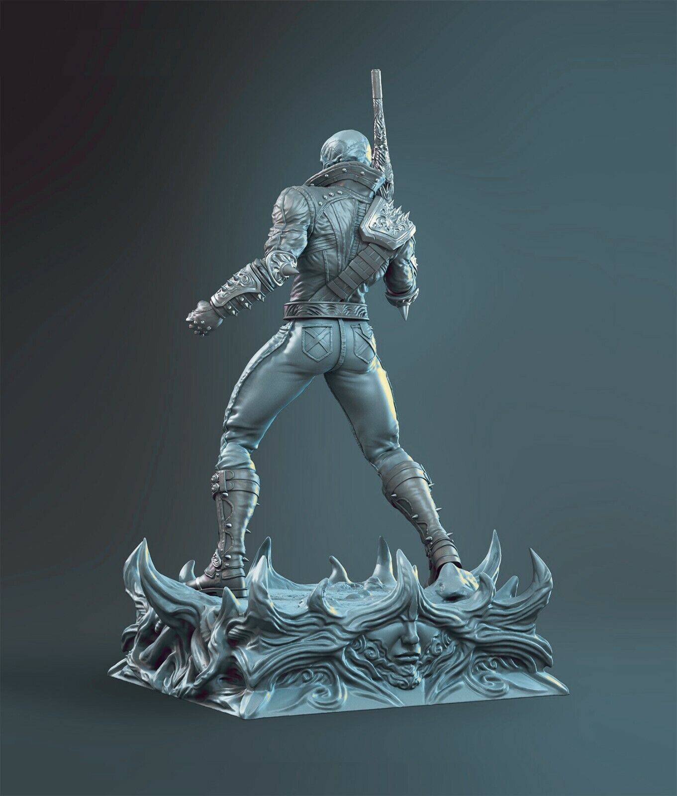 1/4 550mm 3D Print Model Kit Warrior Ghost Rider Movie Unpainted - Model-Fan-Store