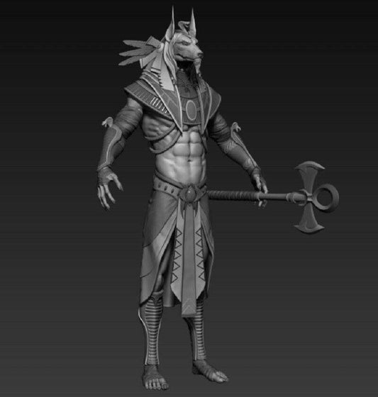 100mm 3D Print Model Kit Warrior Egyptian God Anubis Unpainted - Model-Fan-Store