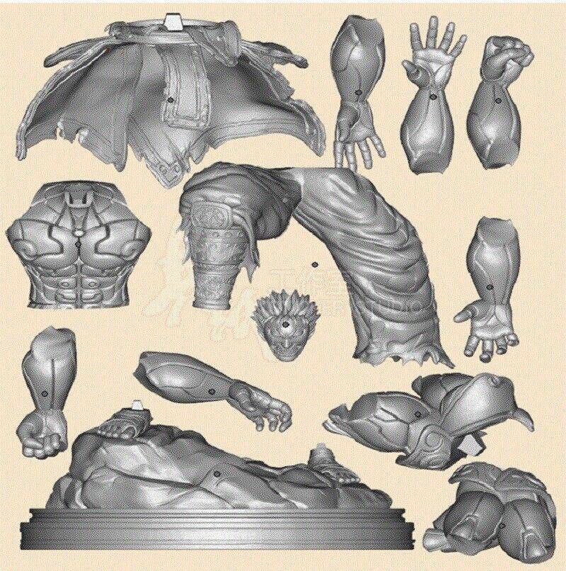 Demigod Rook Model 150mm 3D Print Model Kit Warrior Demigod Asura Fighter Fantasy Unpaint ...