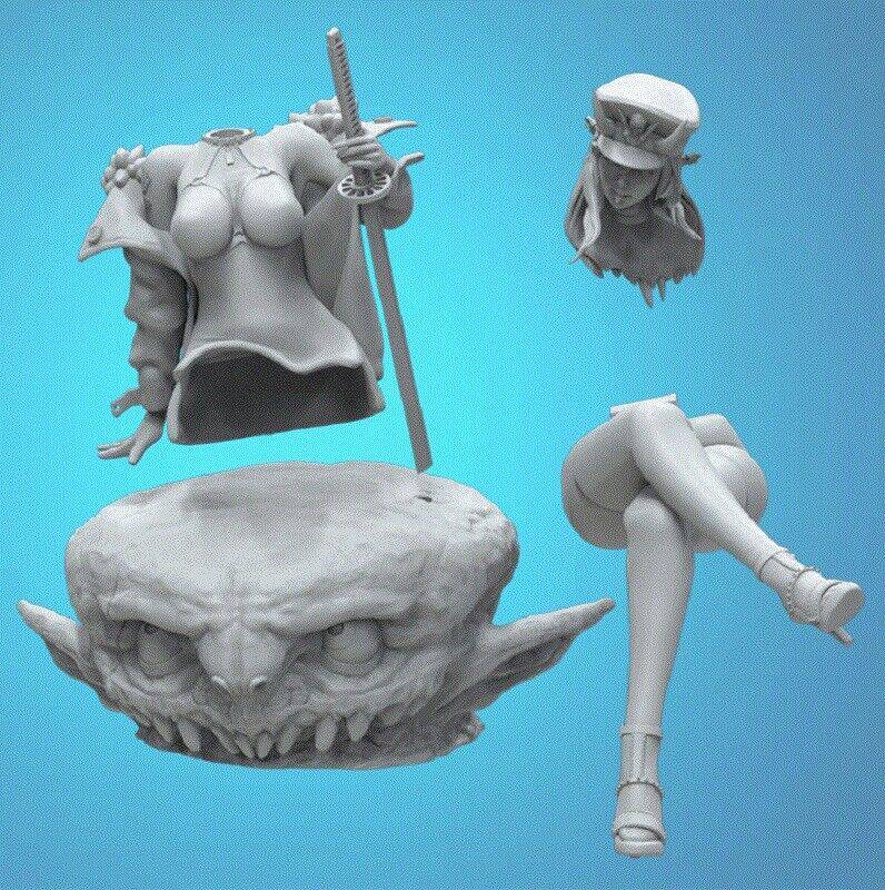 160mm 3D Print Model Kit Beautiful Girl Woman Devil Succubus Unpainted - Model-Fan-Store