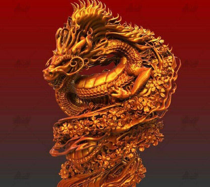 200mm 3D Print Model Kit Chinese Dragon Fantasy Unpainted - Model-Fan-Store